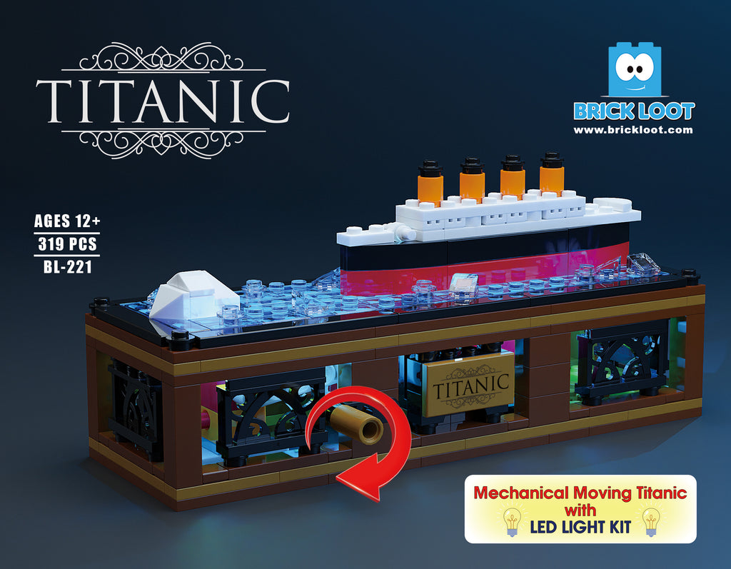 Titanic Ship - Moving Titanic with LED Light Kit – Brick Loot