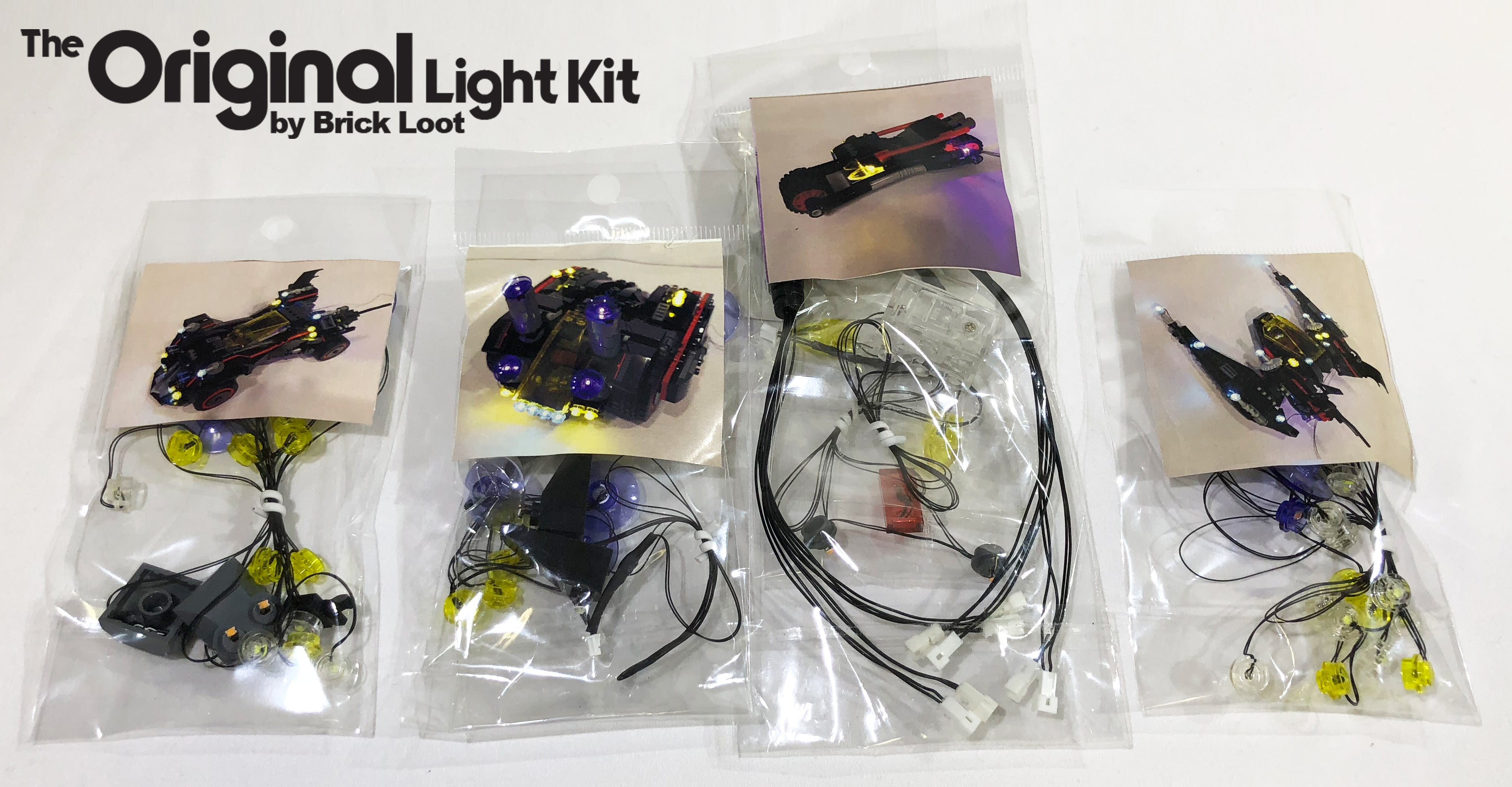 Brick Loot LED Light Kit strings for the LEGO The Batman Movie - The Ultimate Batmobile.