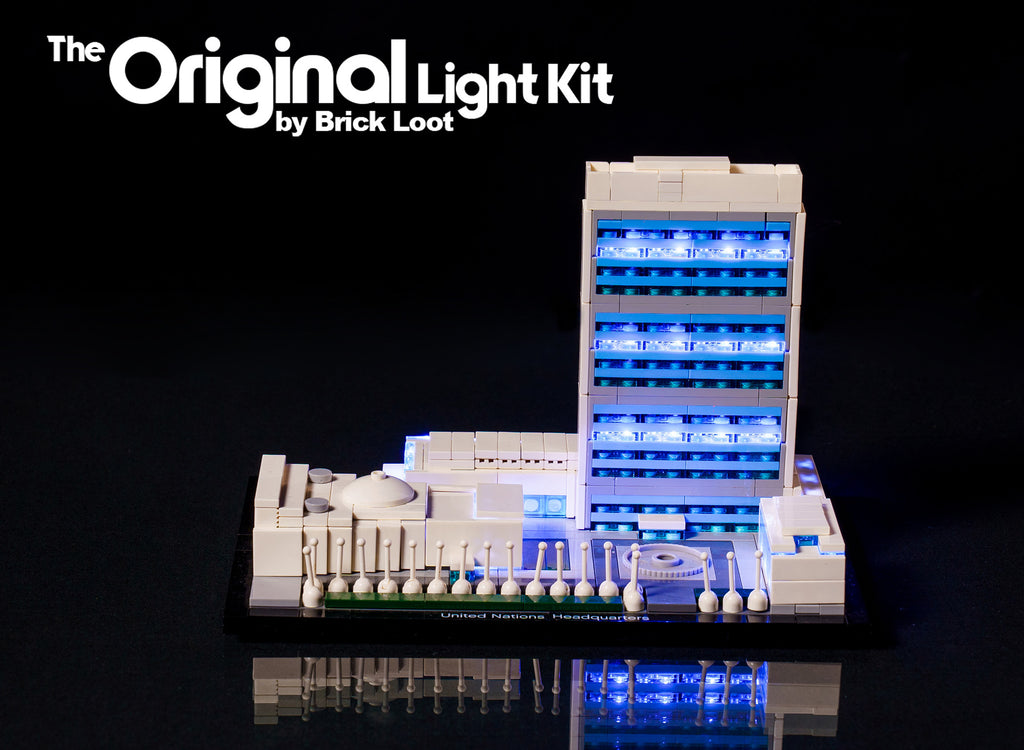LED Lighting Kit for LEGO Architecture United Nations Headquarters set 21018