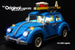 Brick Loot LED Light Kit installed on the blue LEGO Volkswagen VW Beetle 10252.