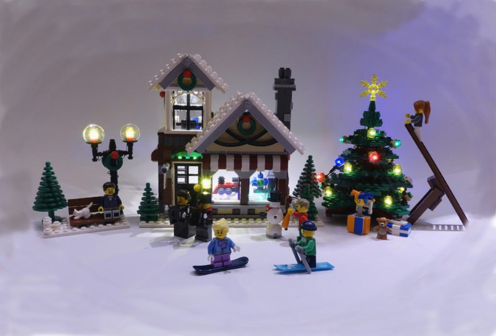 Brick Loot Custom LED light kit for the LEGO Winter Toy Shop set 10249.