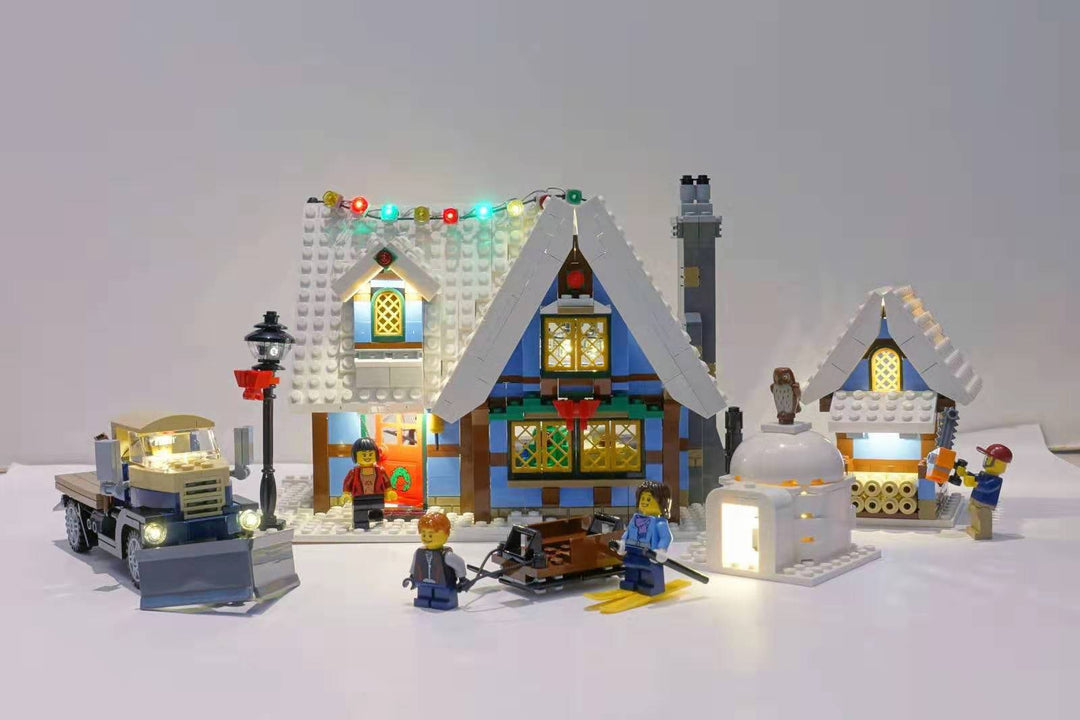 Brick Loot Original LED Light Kit for LEGO® Creator Expert Winter Village Cottage set 10229. Every part of this set is lit up with our kit. Beautiful for display and fun for play in the day and at night!