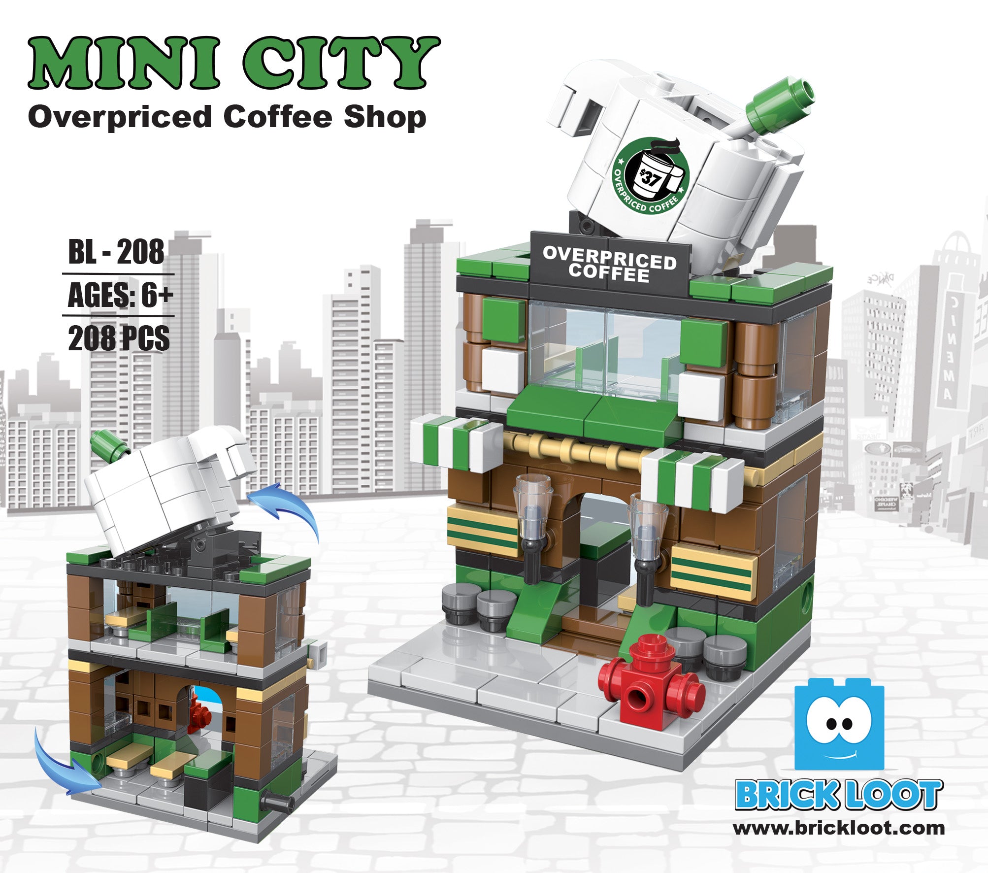 Mini City - Overpriced Coffee Shop Brick Set
