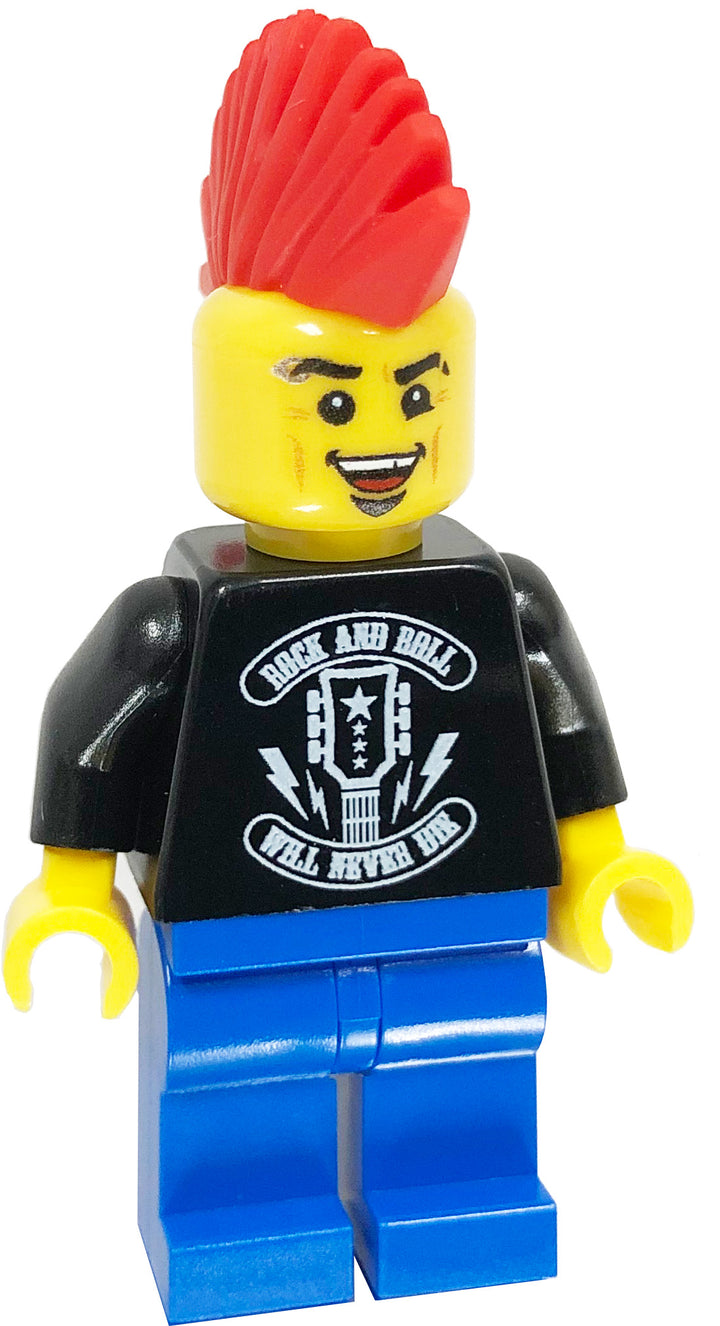 Brick Loot Exclusive Rocker Custom Printed Minifigure on LEGO® parts LIMITED EDITION