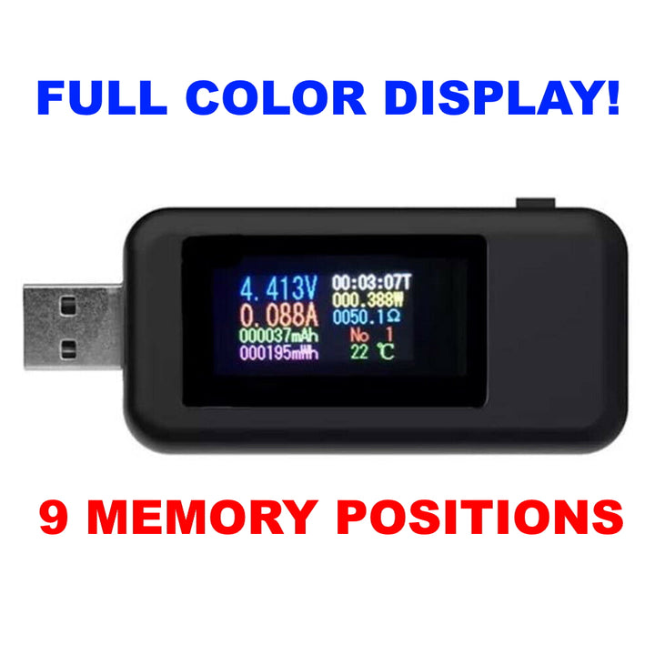 USB Charger Capacity Power Voltage Amp Detector Tester and Meter